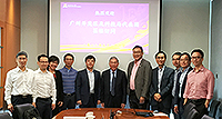 Professor Chan Wai-yee (middle), Pro-Vice-Chancellor of CUHK, meets with delegates from Research Institute of Tsinghua, Pearl River Delta and Representatives from Guangzhou Development District